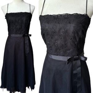 vintage y2k black lace square neck dress prom homecoming dark fairy whimsigoth